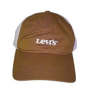 Levi's Brown and White Snapback FlexFit Trucker Hat